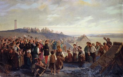Napoleon III besucht die Schieferbrüche von Angers, 1856 von Alexandre Antigna